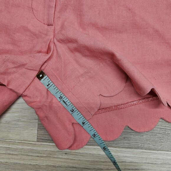J. Crew Womens Salmon Pink Scalloped Chino Shorts Size 6 - Picture 6 of 7